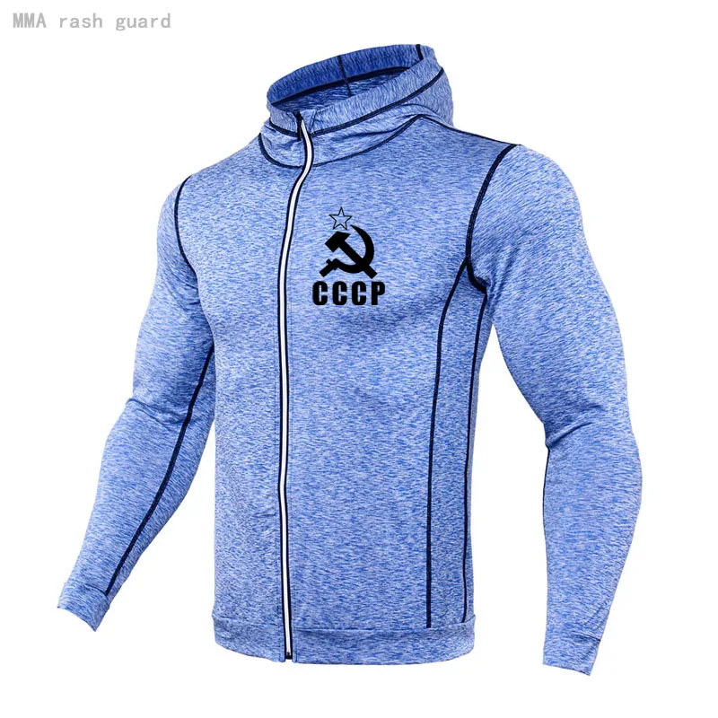 Толстовка CCCP мужской зимний костюм для бега плотная быстросохнущая рубашка