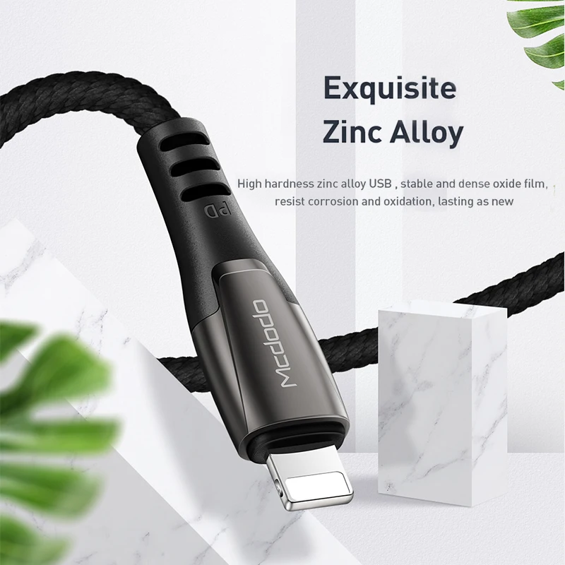 Mcdodo USB-C PD 18W кабель для быстрой зарядки type C для зарядного устройства lightning USB C для iPhone XR XS Max 8 Plus iPad Pro Кабель