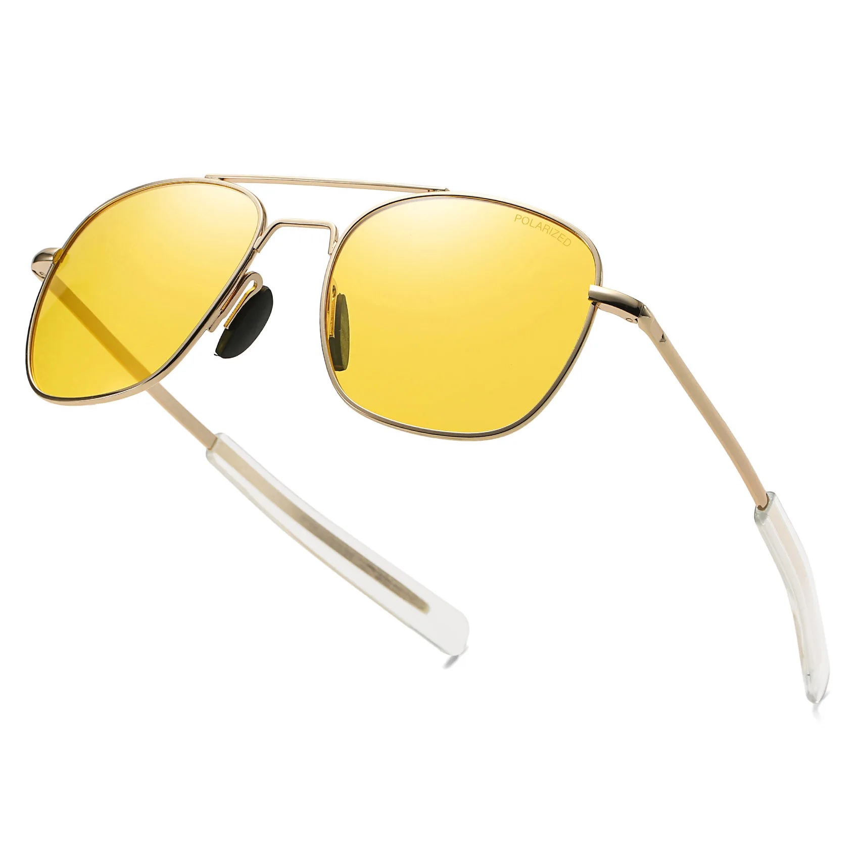

2021 New Mens Pilot Military Sunglasses Driving Mirrored Glasses Eyewear Blue Brand Designer Polarized Sunglasses Night Vision