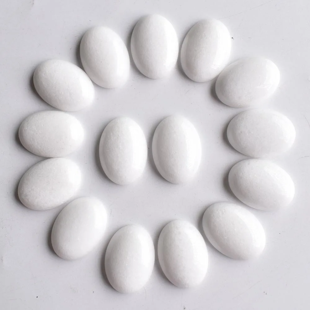 

2018 Fashion good quality natural white stone Oval CAB CABOCHON beads for jewelry Accessories 25x18mm wholesale 20pcs/lot free