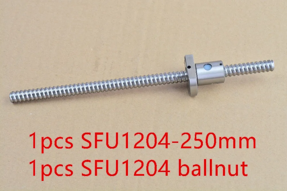 

diameter 12mm ball screw RM1204 screw length 250mm and SFU1204 ball nut CNC engraving machine 1pcs