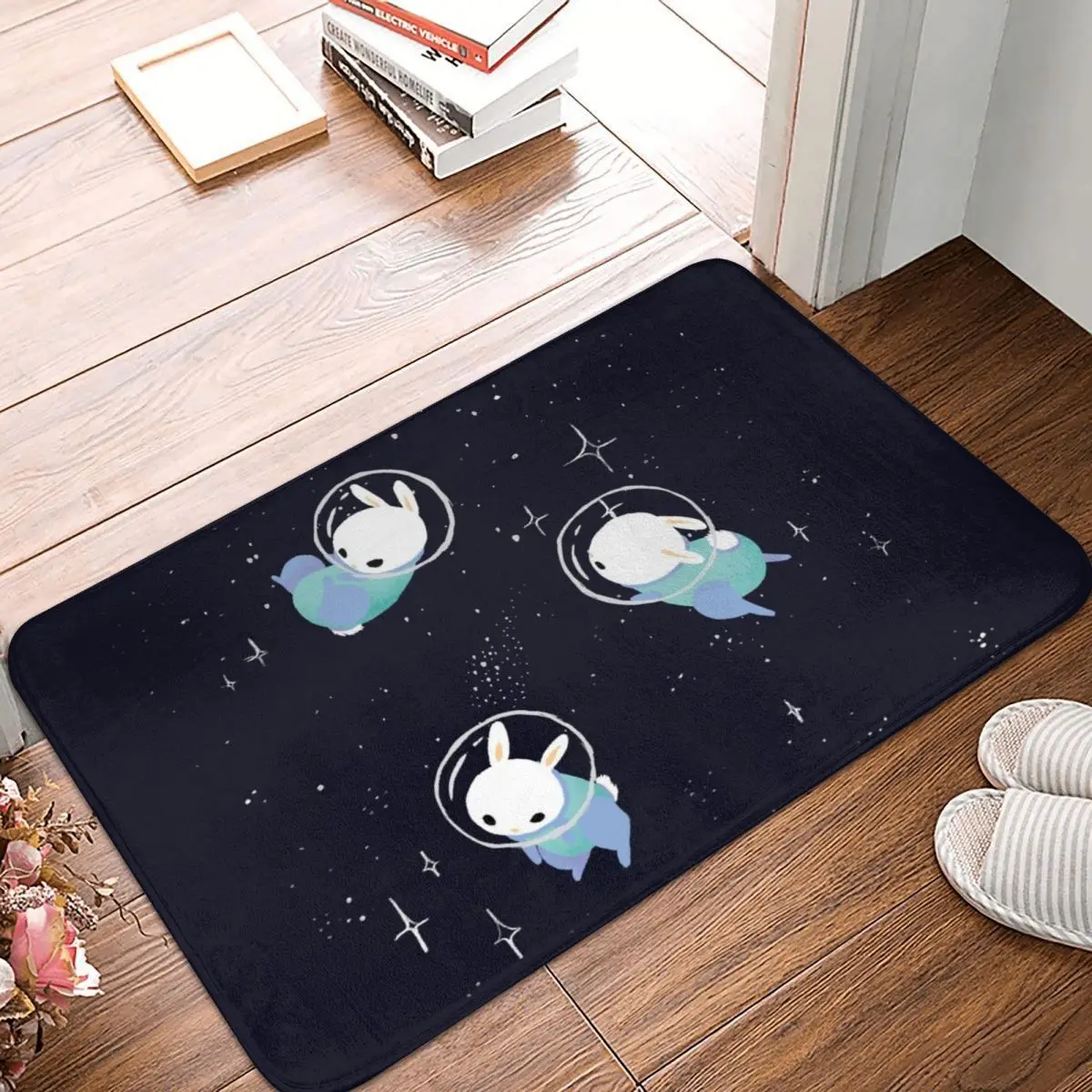 

Space Bunnies Doormat Carpet Mat Rug Polyester Non-Slip Floor Decor Bath Bathroom Kitchen Balcony 40*60