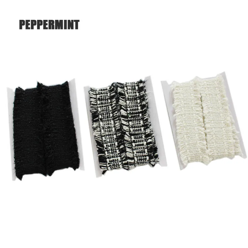 Твидовая тесьма с бахромой 1 ярд 30 мм тканый кружевной аксессуар для шитья одежды