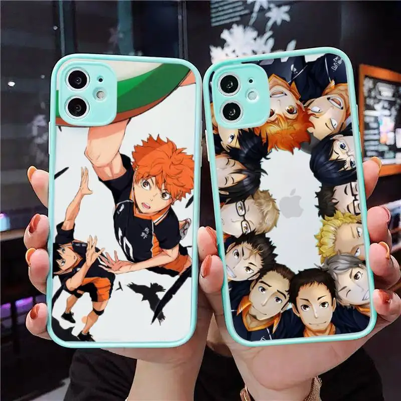 

Haikyuu Hinata attacks Anime Phone Case Matte Transparent for iPhone 7 8 11 12 s mini pro X XS XR MAX Plus cover funda