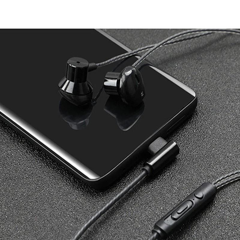 USB-C-наушники HiFi 6D стереогарнитура-вкладыши для HTC Xiaomi Huawei One plus Type C проводная