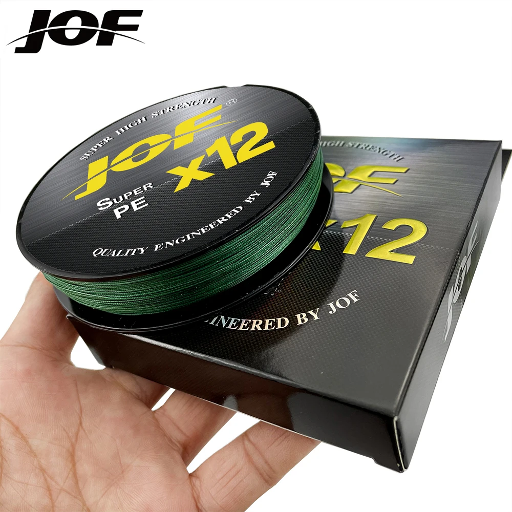 

JOF 300-500 Meters Imported Fishing Line 12-strand Woven PE Fishing Equipment 25 30 39 50 65 77 92lb S12