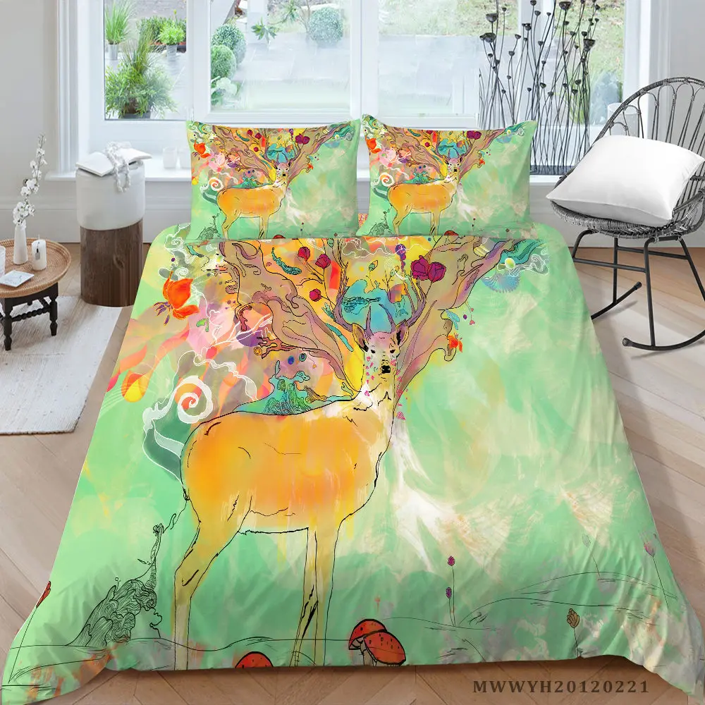 

3D Dogs Bedding Set Shepherd Cool Artistic Duvet Cover Nature Queen Twin Full Single Double King Size Bed Set River