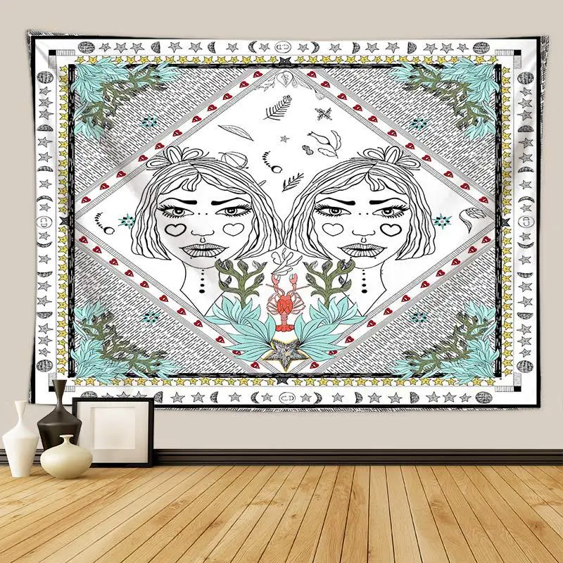 Настенный богемный гобелен для спальни Мексиканский декор Таро тканевое