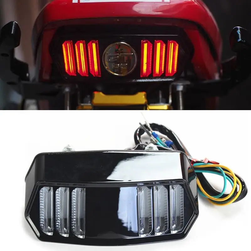 

Cafe Racer Lightings Motorcycle Rear Brake LED Tail Light Turn Signals Running Brake Stop Indicators Lamp for Honda MSX125