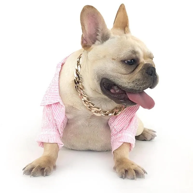 

Pets Necklace Gold Siver Black Metal Collar For Small Dogs Cats Safety Adjustable Collars Pet Decoration Necklaces Accessories