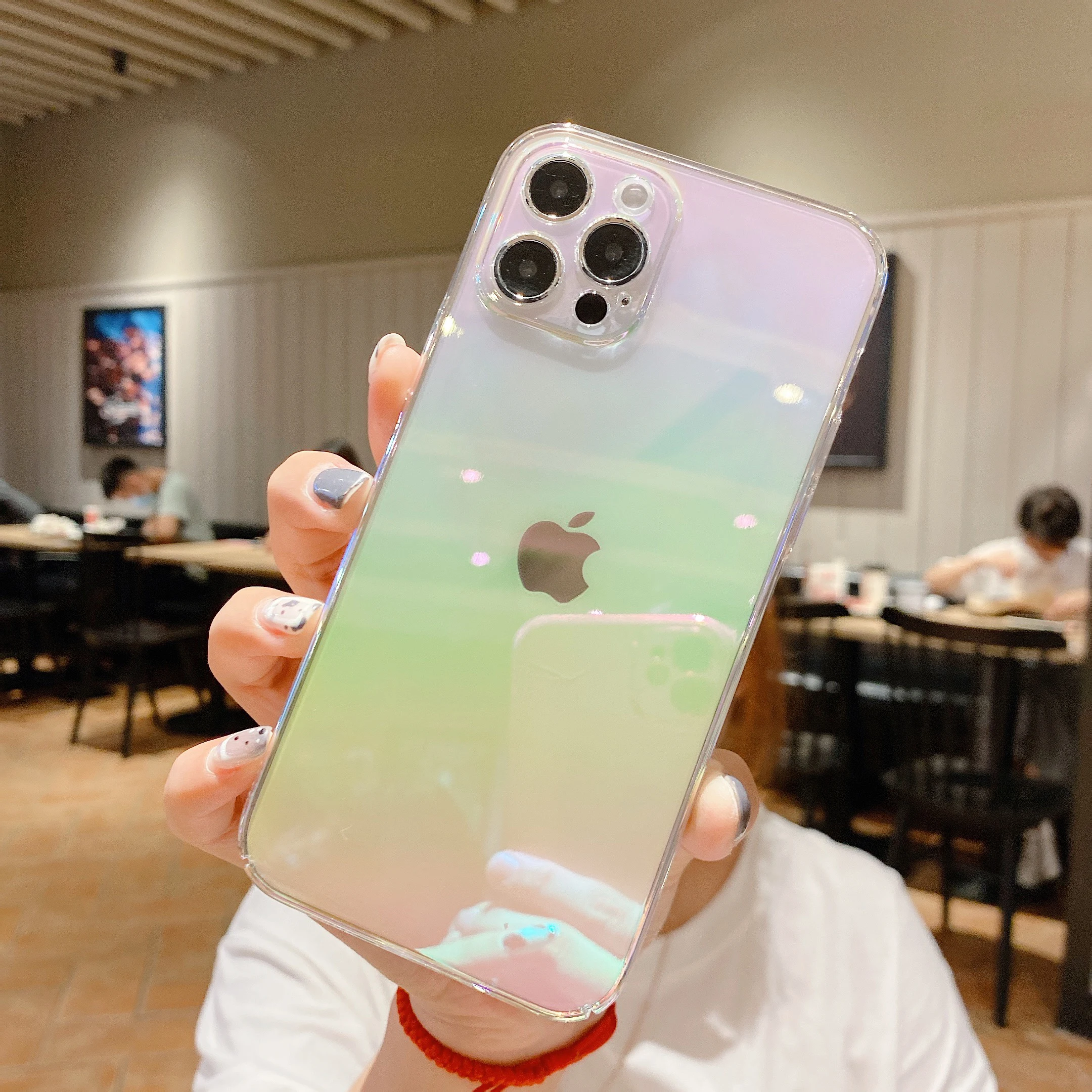 

For iPhone 12 case iPhone11Pro MAX transparent chameleon 12Pro X XS protection case hard web celebrity same style new magic XR