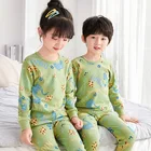 2 шт., Детские хлопковые Пижамные комплекты с длинным рукавом
