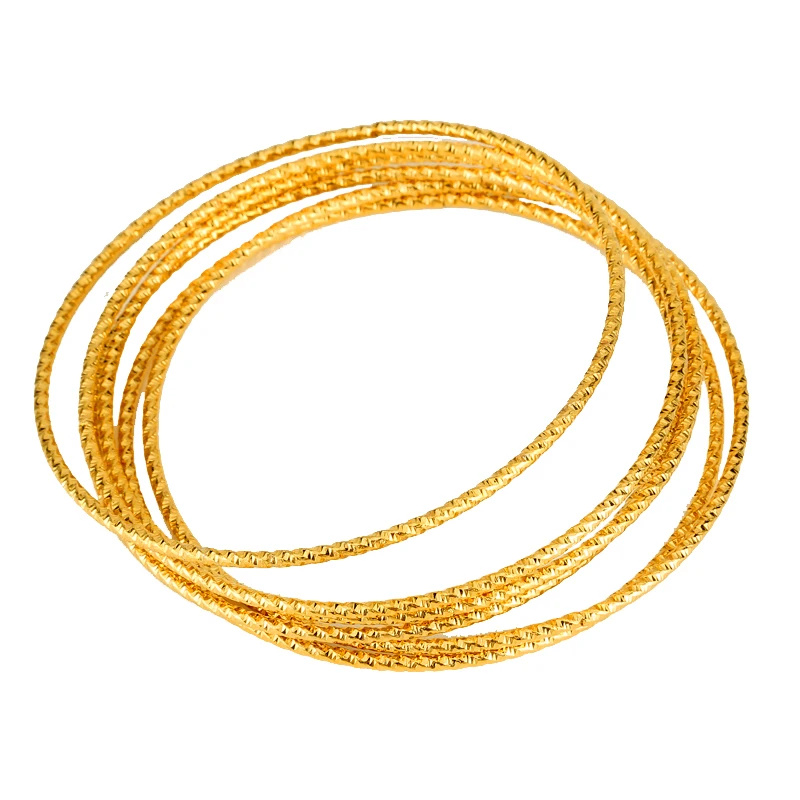 3 мм африканские браслеты для женщин индийские круглые эфиопское Золото Браслеты