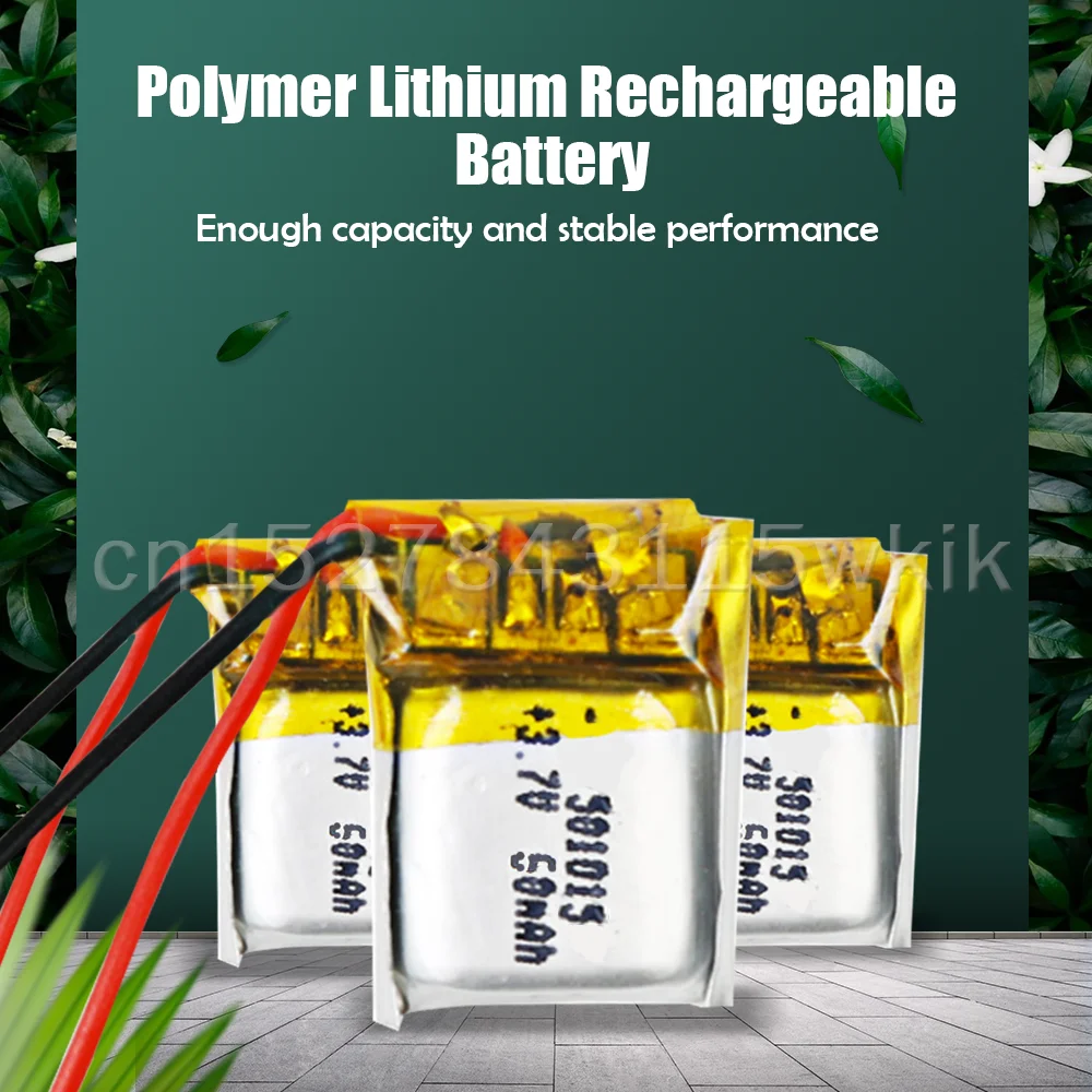 501015 3.7V 60mAh Lithium Polymer LiPo Rechargeable Battery For MP3 MP4 MP5 Bluetooth headset Hearing Aid GPS Locator Counter |