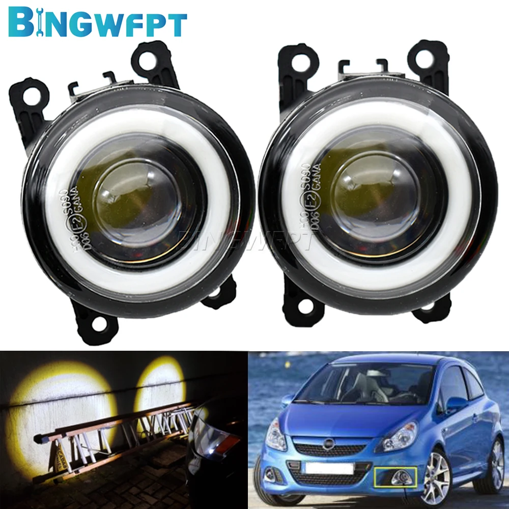 

BINGWFPT Fog Light Angel Eye DRL Car H11 LED 12V For Opel Corsa D Astra Zafira B Signum Movano Meriva Tigra Agila