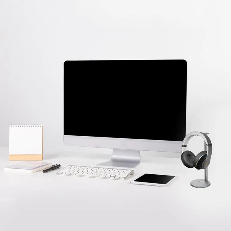 

Durable Aluminum Alloy Metal/ABS Headphones Holder Stand Detachable Stable Bracket Silicone Pad for Wired Wireless Headsets