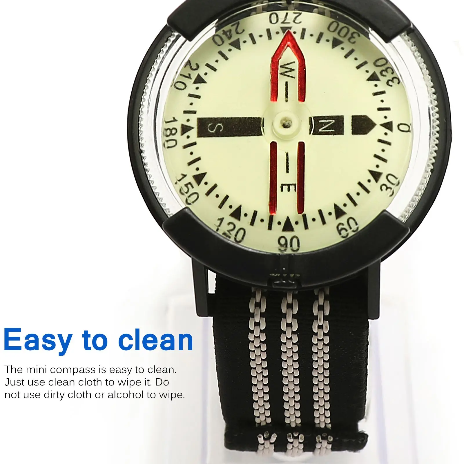 

Diving Compass Easy To Use Wrist Compass Lightweight Portable Watchband Compass For Diving Camping Hiking Outdoor Activities