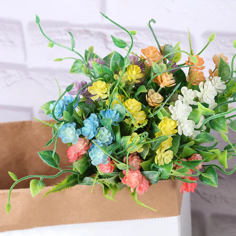 

Home Vase Furnishings Simulation Plant Forest Atomization Made Old Vine Leaf Camellia Bunch Restaurant