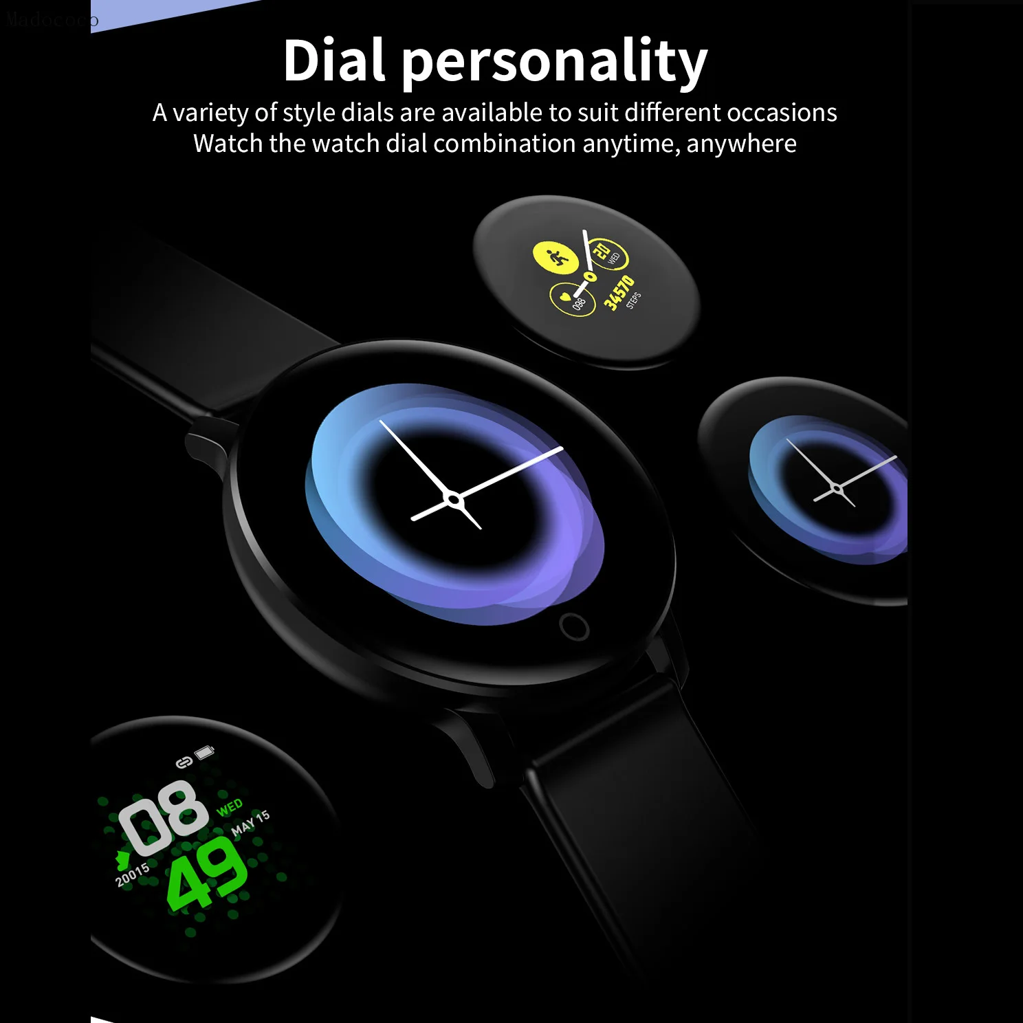 

Fitness Smart Watch Men Women Heart Rate Blood Pressure Monitor Waterproof Smartwatch Smartband for Android Ios xiaomi iphone