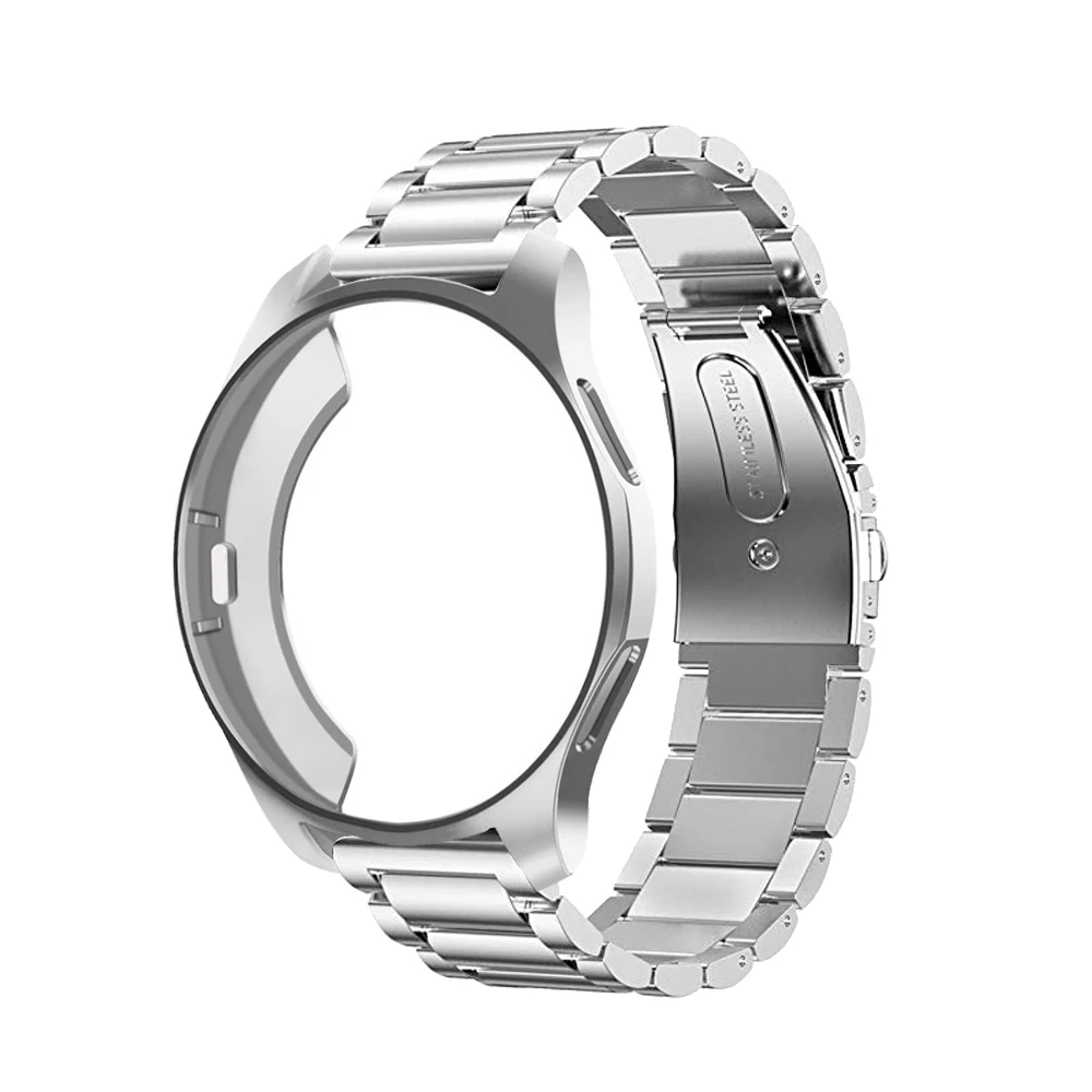 Ремешок+ чехол 20/22 мм ремешок для наручных часов для samsung gear S3 ремешок Galaxy watch 46mm 42 Нержавеющая сталь ТПУ покрытием защитный чехол