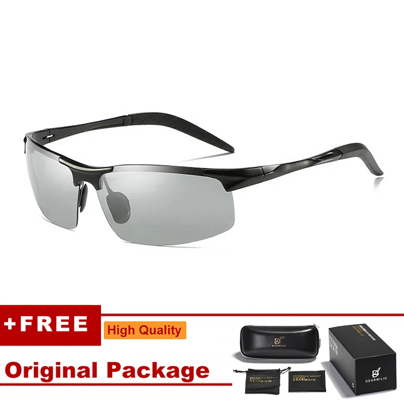DEARMILIU поляризационные фотохромные солнцезащитные очки для мужчин с алюминиевым