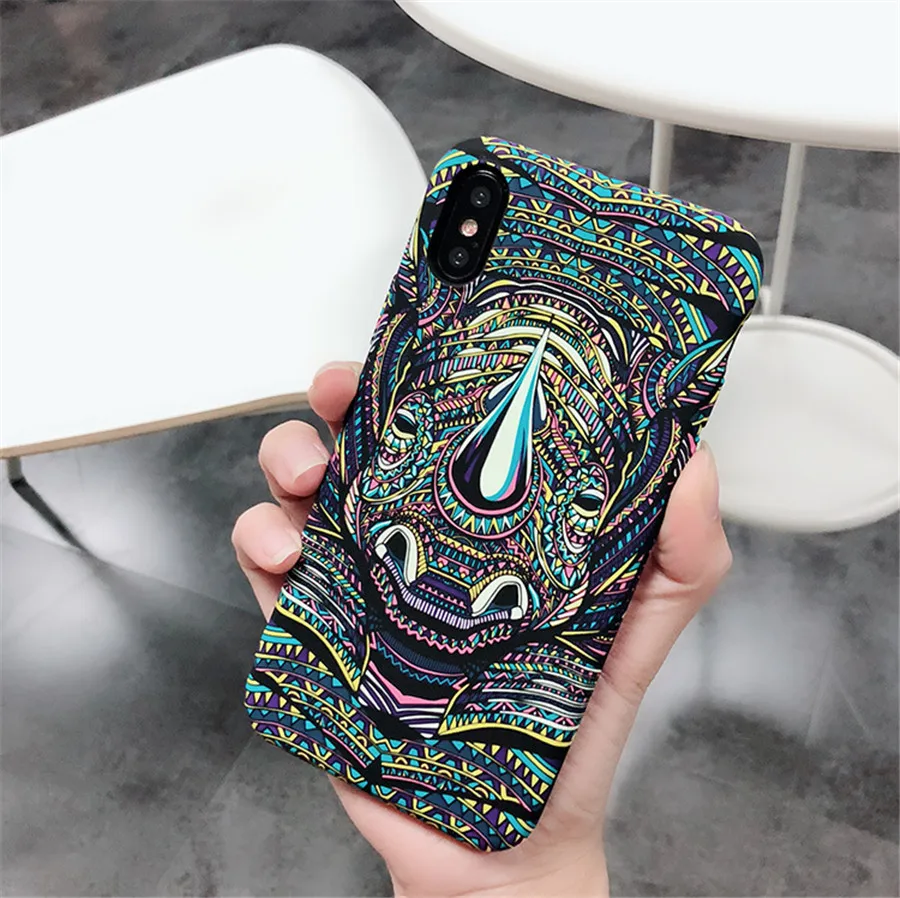 Светящийся чехол с животными для iPhone 11 Pro Max XR XS Max 6 6S 7 8 Plus X Тигр Волк слон ночной светящийся силиконовый мягкий ТПУ чехол для телефона