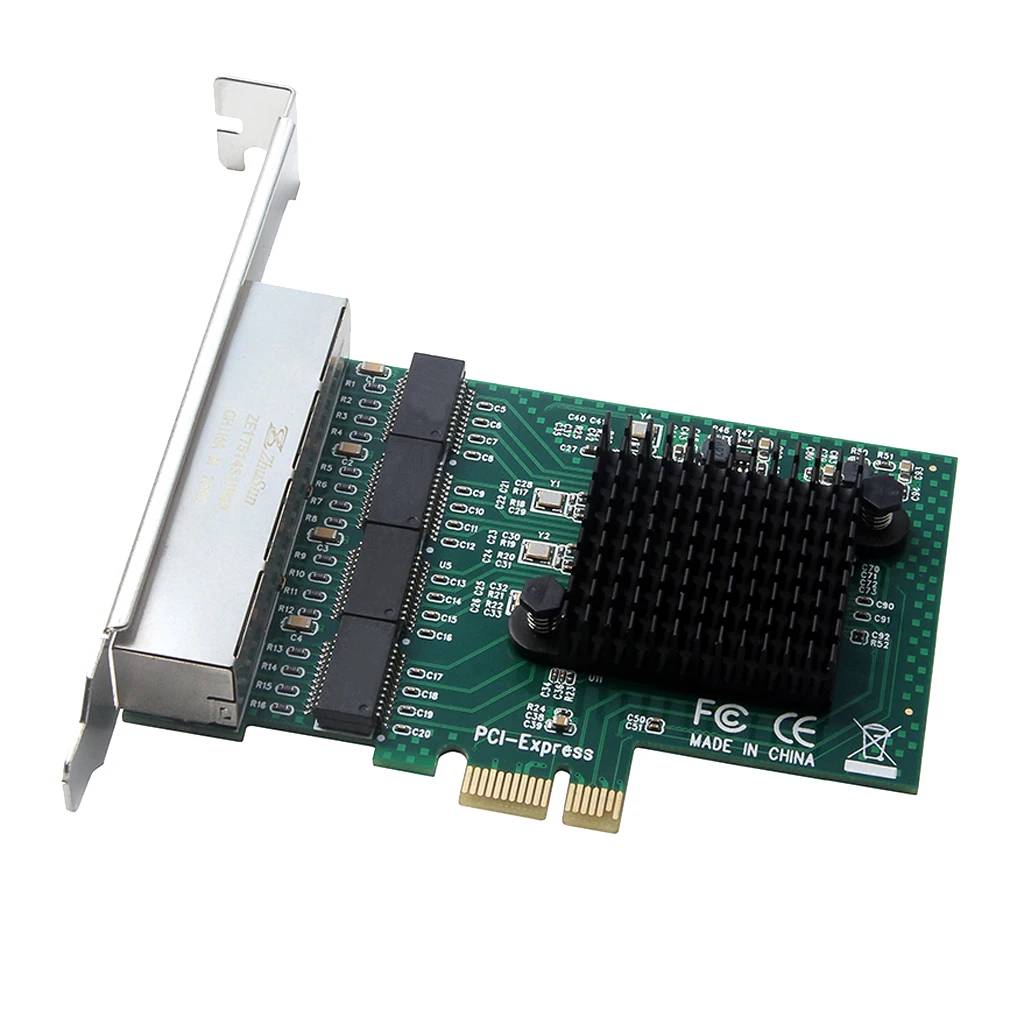PCIE X1 4 порта 10/100/1000 м гигабитный Ethernet сетевой адаптер карты | Компьютеры и офис