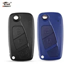 Dnadkey 2 3 кнопки 3 btn для FIAT SIP22 лезвие Punto Ducato Stilo, панда, складной пульт дистанционного управления для автомобильного ключа, чехол