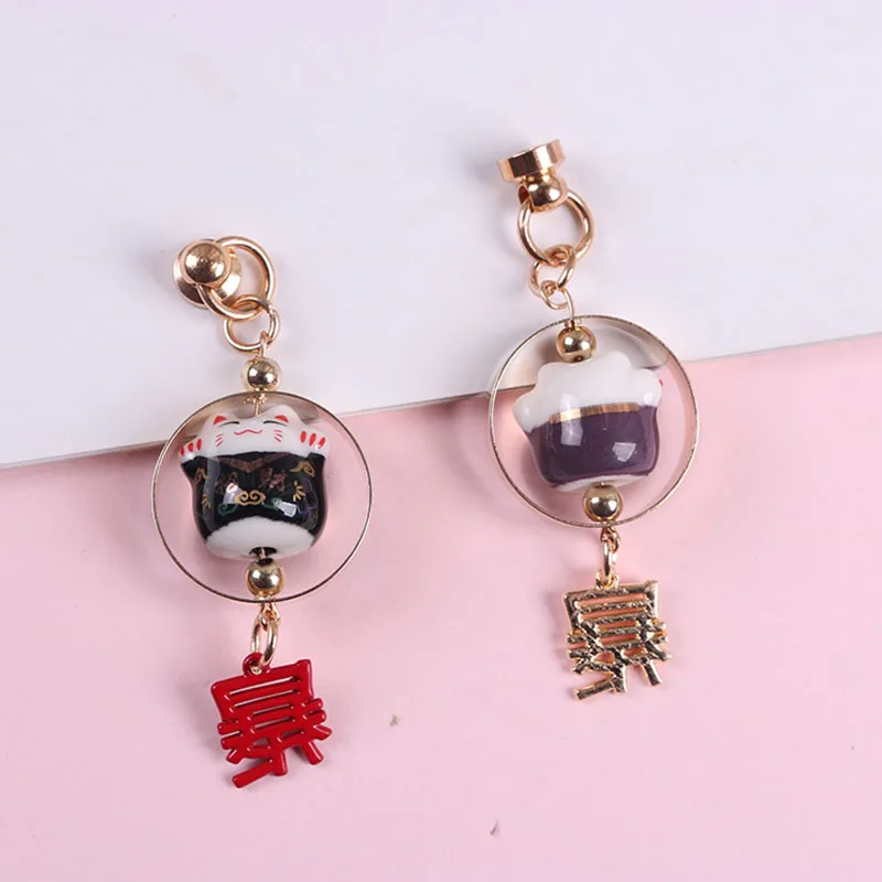 С изображением из мультфильма lucky cat брелок подвеска на Новый год богатый в