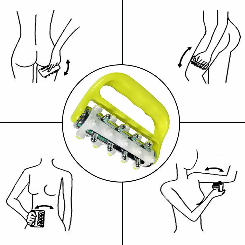 Satılık Handheld Body Fat Massage Cell Roller Bath Massager Mini Wheel Ball Foot Hand