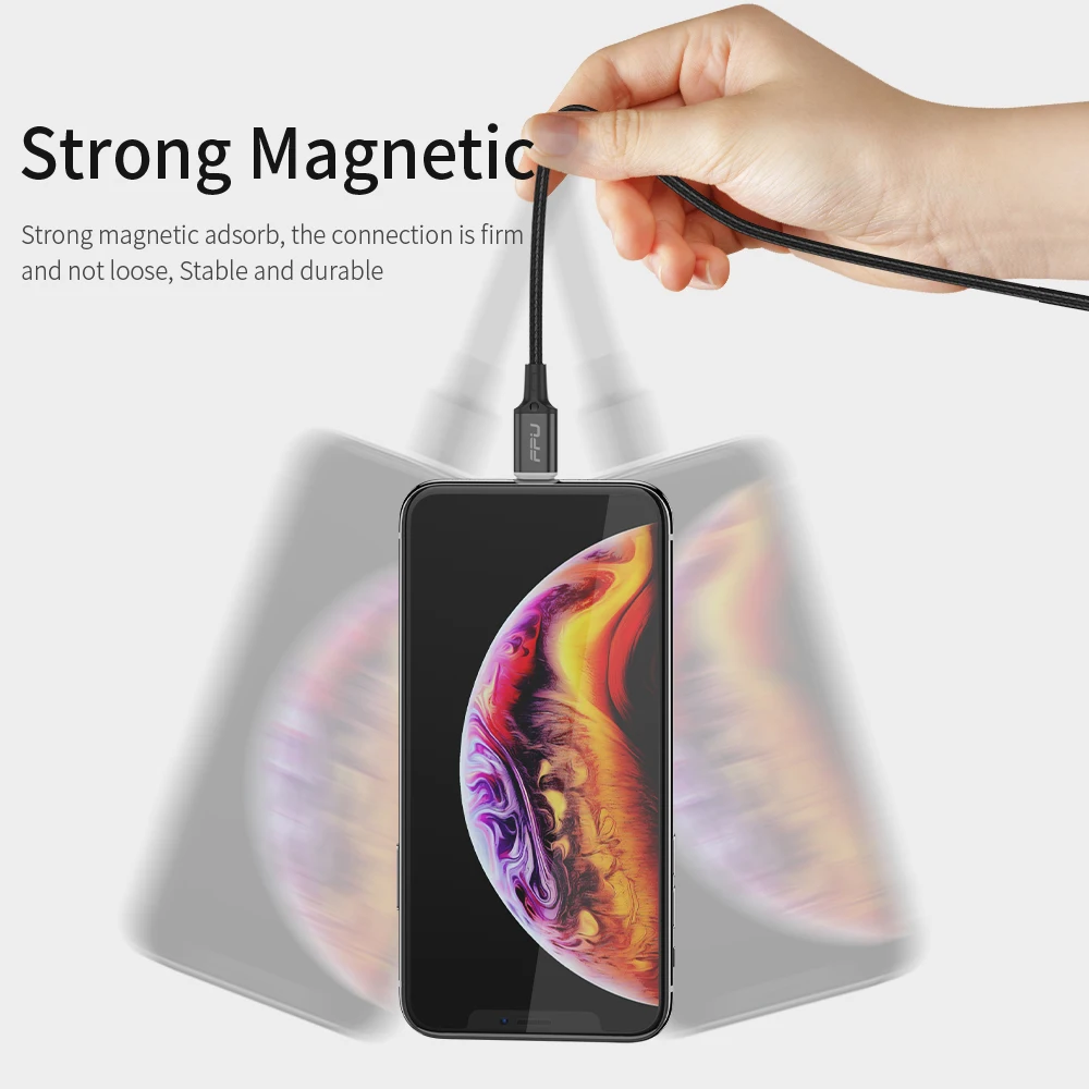FPU Магнитный Micro USB кабель для iPhone Samsung Type C быстрая зарядка магнитный зарядное