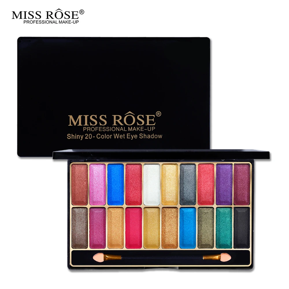 Miss Rose, 20 цветов, Мерцающая матовая палитра теней для век, палитра для макияжа, телесный, яркий пигментированный цвет, Набор теней для макияжа, косметика