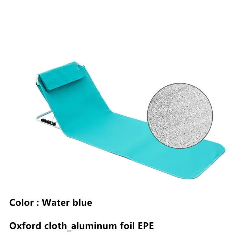

2021 Portable Beach Ground Mat Chair Waterproof Folding Backrest Lounger For Outdoors Camping Oxford Cloth Adjustable Chair