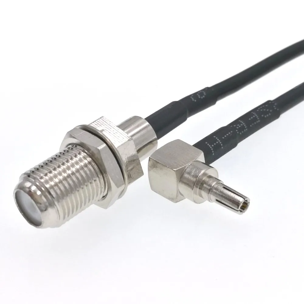 Оптовая продажа 100 шт. CRC9 штекер Гнездо F гайка перегородка RG174 кабель для модема