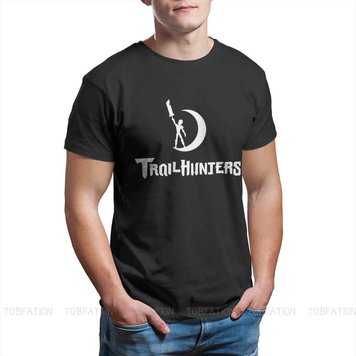 Trollhunters Cool Black Streetwear Hellboy Homme T-Shirt Pure Cotton Ofertas Tees