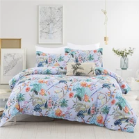 3d flowers printed bedding set leaf bird floral queen king size duvet cover set twin single double child girl women bedclothes