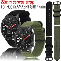 nylon canvas band strap for xiaomi huami amazfit gtr 47haylou solar ls05 watchband for samsung gear s3 bracelet accessories