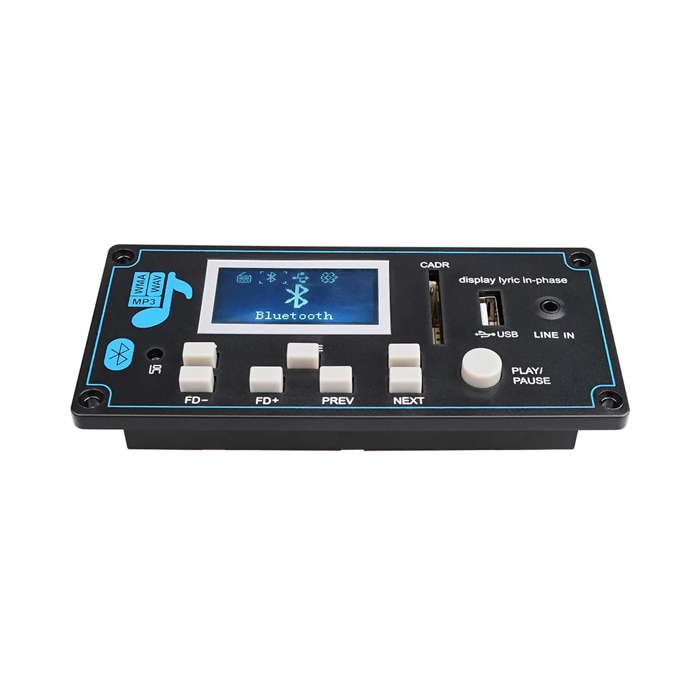 AOSHIKE 12V LCD Bluetooth MP3 декодер плата WAV WMA mp3 плеер аудио модуль Поддержка FM радио AUX USB с