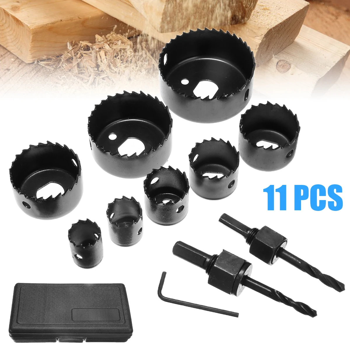 11 шт. 19-64 мм Кольцевая пила набор для бурения инструмент сверления дерева