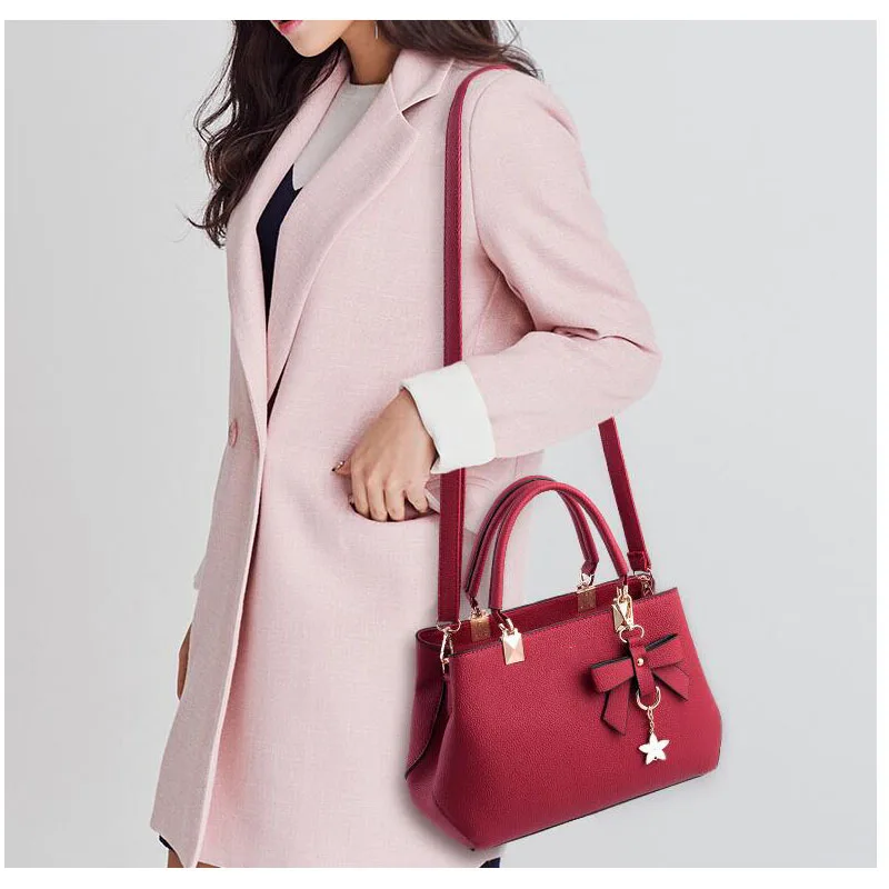 

Ladies Bag Korean Shoulder Bag Fashion Diagonal Handbag High Quality PU Leather Handbags Handbags Simple Style Shoulder Bag Femi