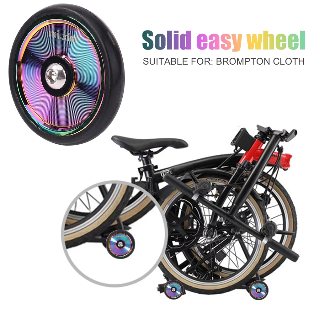 

Bicycle Easywheel Lightweight Cycling Easy Wheel Aluminum Alloy Biking PortableDustproof Cycling Parts for Brompton