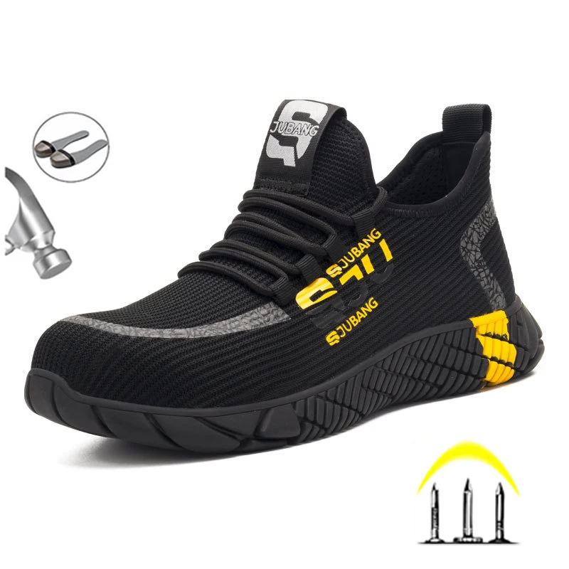 

Lightweight Steel Toe Shoes Men Women Indestructible Safety Work Shoes Industrial Construction Steel Toe Sneakers EUR Size 36-48