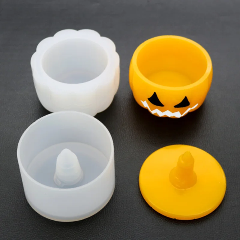 Форма для хранения в виде тыквы на Хэллоуин силиконовая форма поделок литья из