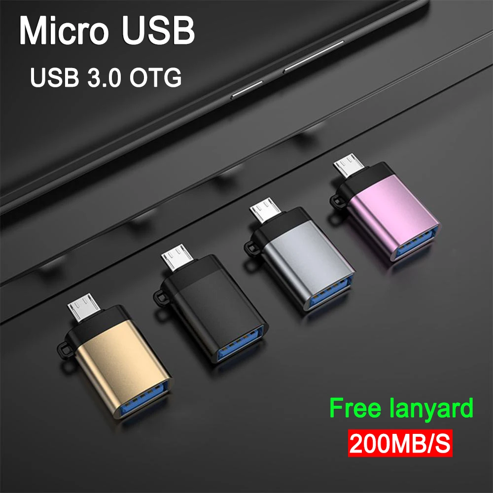 Adaptador Micro USB A OTG, Cable Microusb macho 3,0, Cabo OTG, para Huawei, OPPO VIVO, Xiaomi, Samsung, Lenovo, Nokia, ZTE