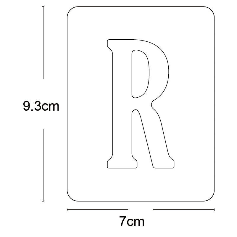 

Новые деревянные высекальные штампы с буквами «r» подходят для стандартных высекальных машин на рынке 70*92*18 мм