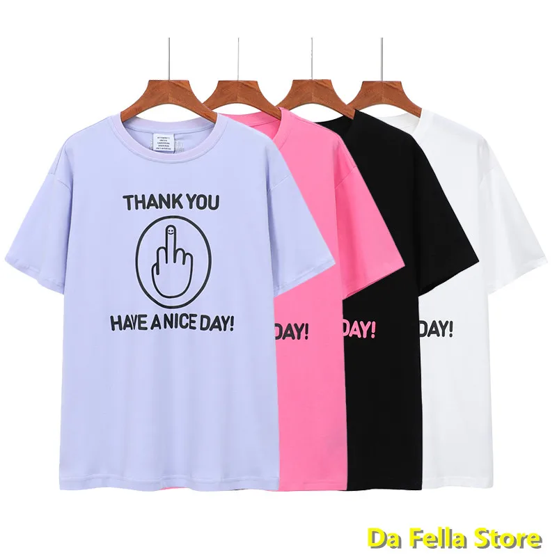 

2020 футболка с надписью «Vetement» для мужчин и женщин, футболка с принтом логотипа на палец, с надписью «Thank you», футболка VTM, топы азиатского разм...