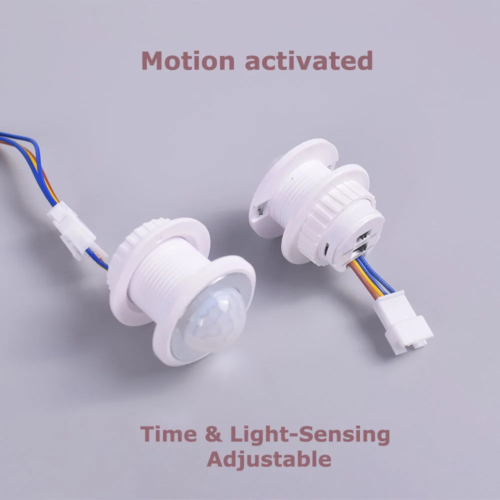PIR Motion Sensor Auto Switch AC85-265V IR Infrared Detector Adjustable Time Delay and Darkness | Обустройство дома