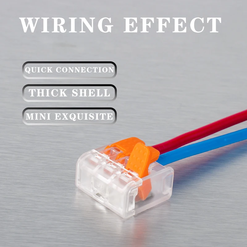 Миниатюрный компактный Штекерный клеммный блок в коробке 30/64/75 шт. оранжевый