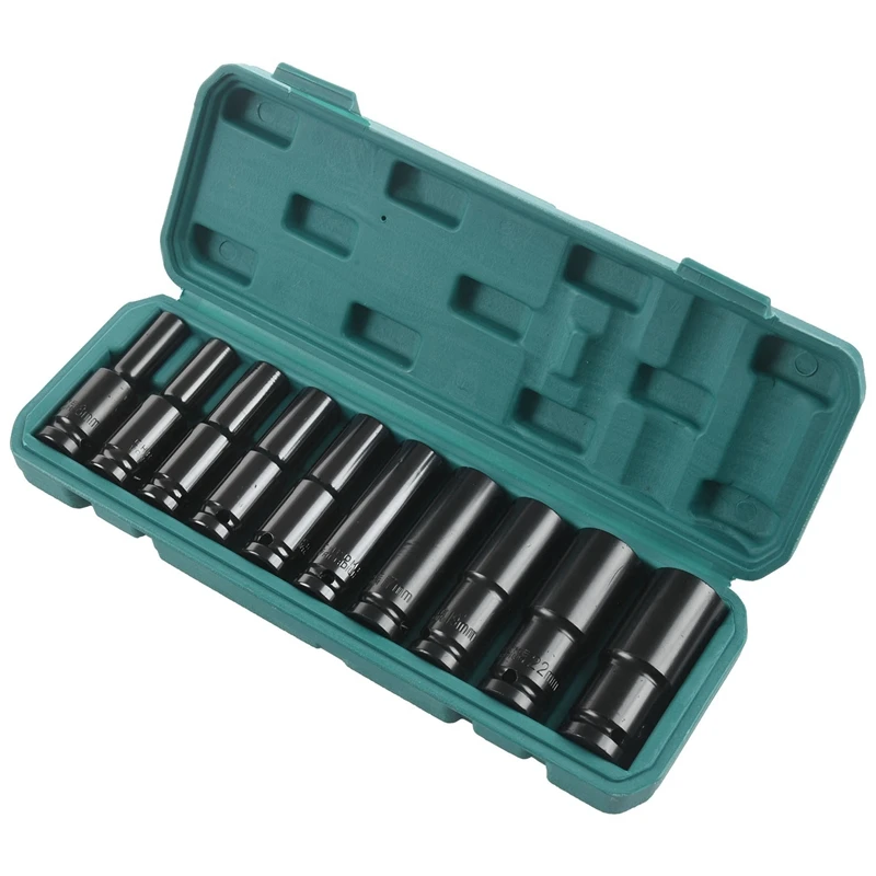 10Pcs 8-24Mm 1/2 inch Drive Deep Impact Socket Set Heavy Metric Garage Tool For Wrench Adapter Hand | Инструменты