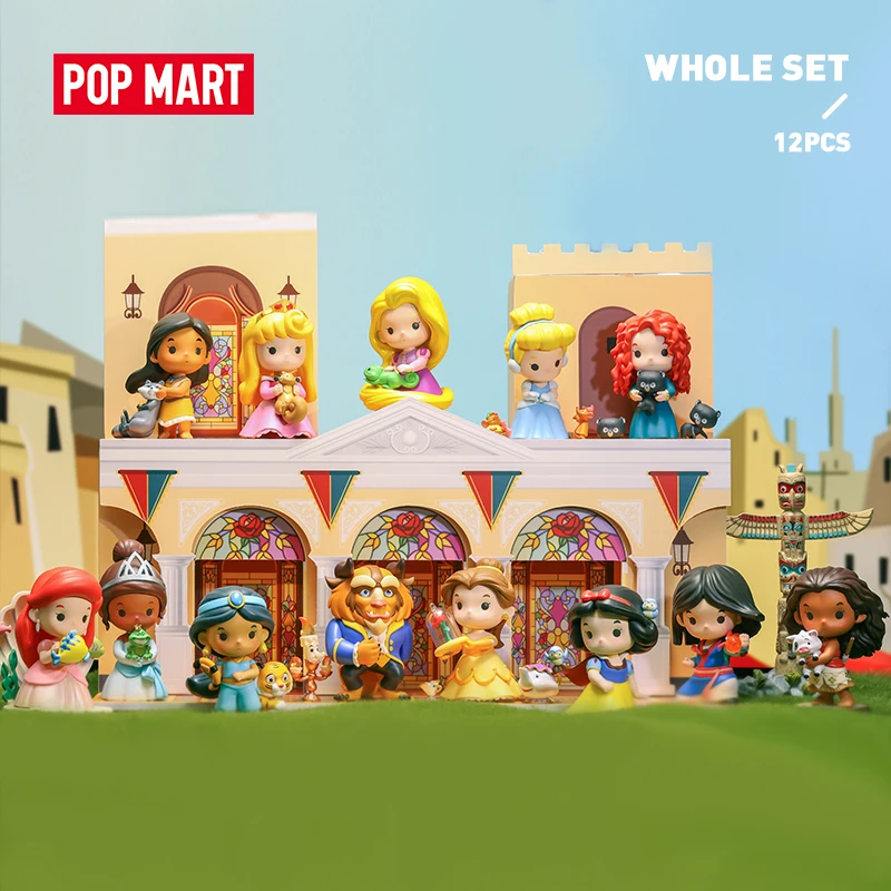 

POP MART Whole Set Disney Princess Fairy Tale Friendship series for Kawaii Gift Kid Toys Figure Free Shipping Mystery Box 12PCS
